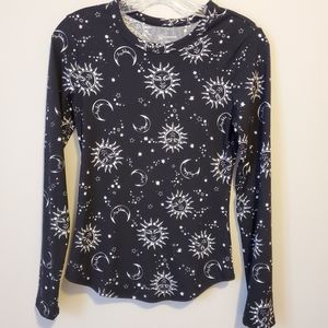 Cosmic sun and moon super stretchy comfy tee